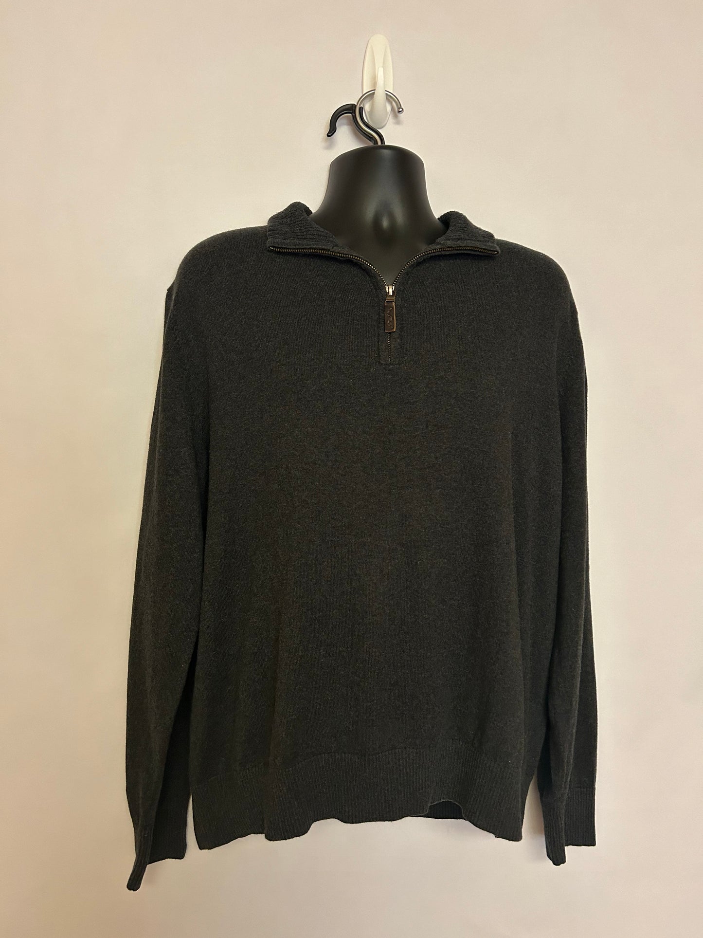 Eddie Bauer Dark Grey Zip Up Sweater XL