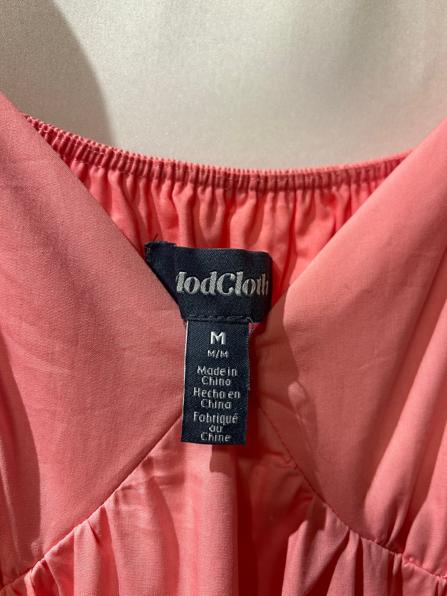 Mod Cloth Notes of Grace Ruffle Sleeve Tiered Pink Maxi Dress M (Retail $99)