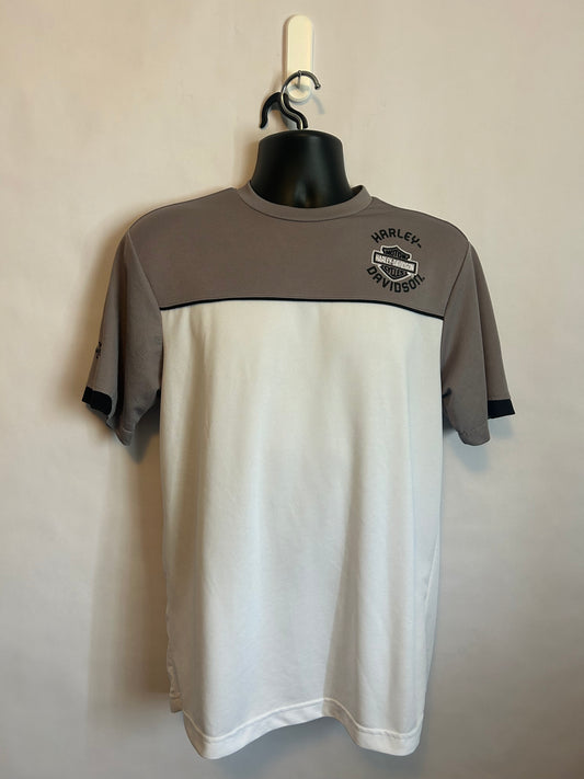 Harley Davidson Grey & White T-Shirt M