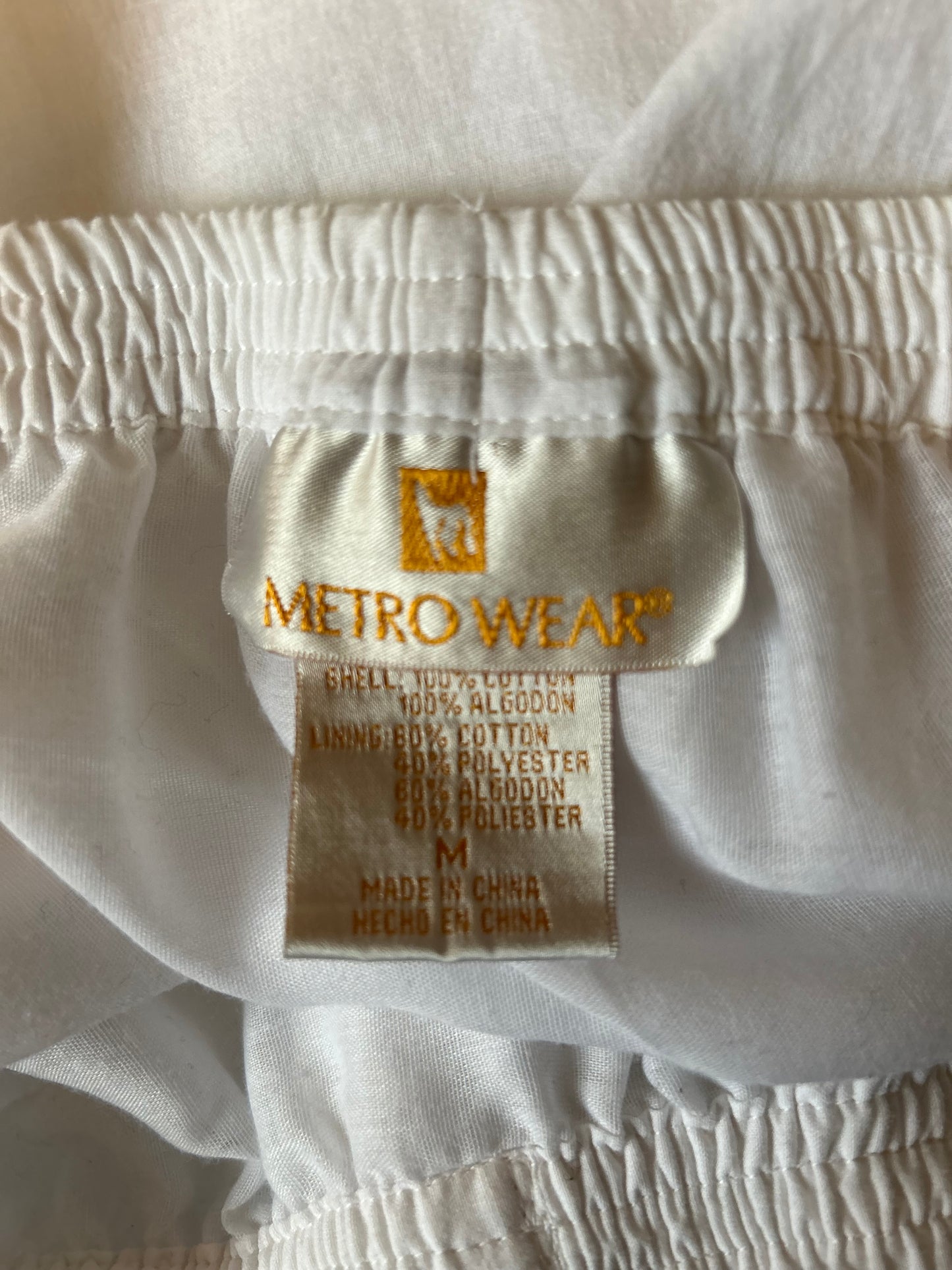 Metro Wear White Floral Skirt M