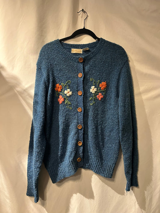 Acrylic Fibre Floral Sweater XL