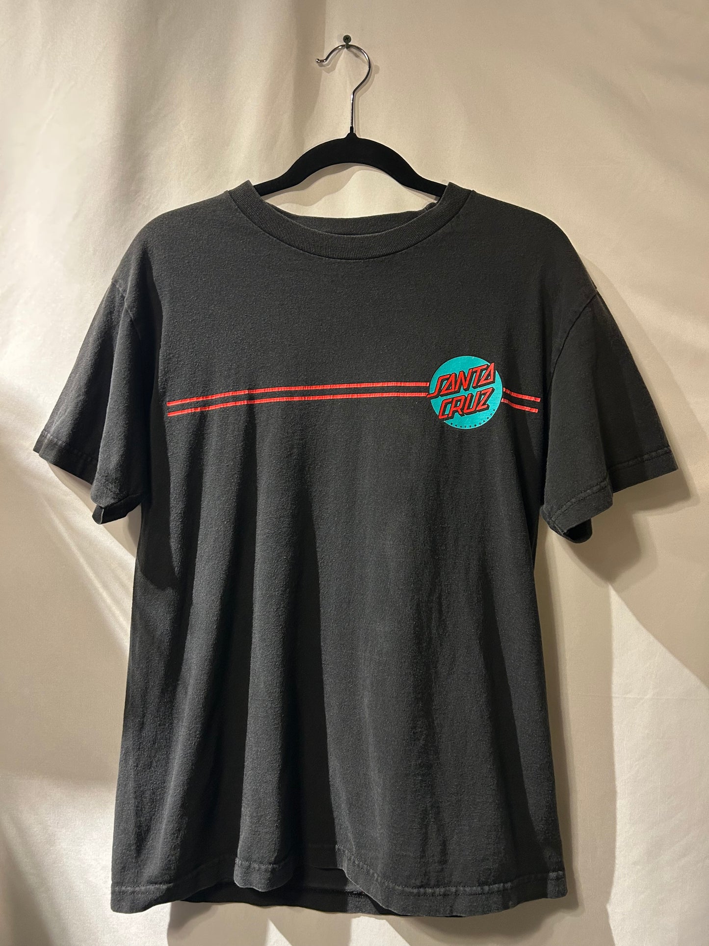 Santa Cruz Black Skater T-Shirt L