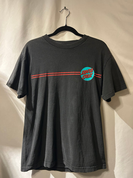 Santa Cruz Black Skater T-Shirt L