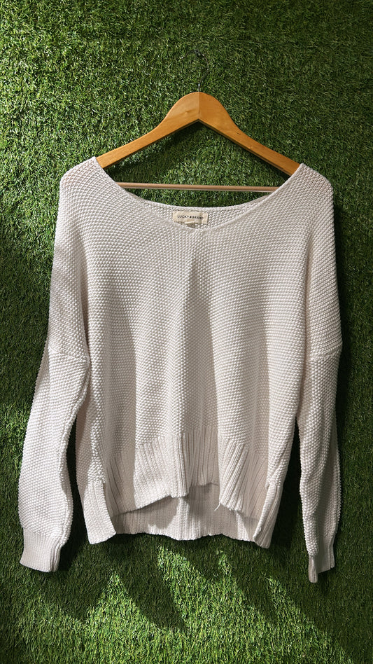 Lucky Brand White Sweater M