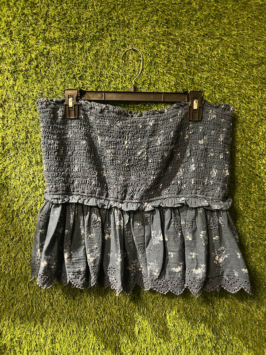 American Eagle Green Floral Tube Top XXL