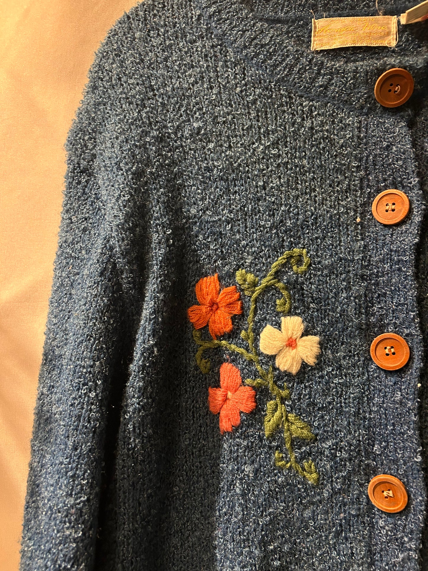 Acrylic Fibre Floral Sweater XL