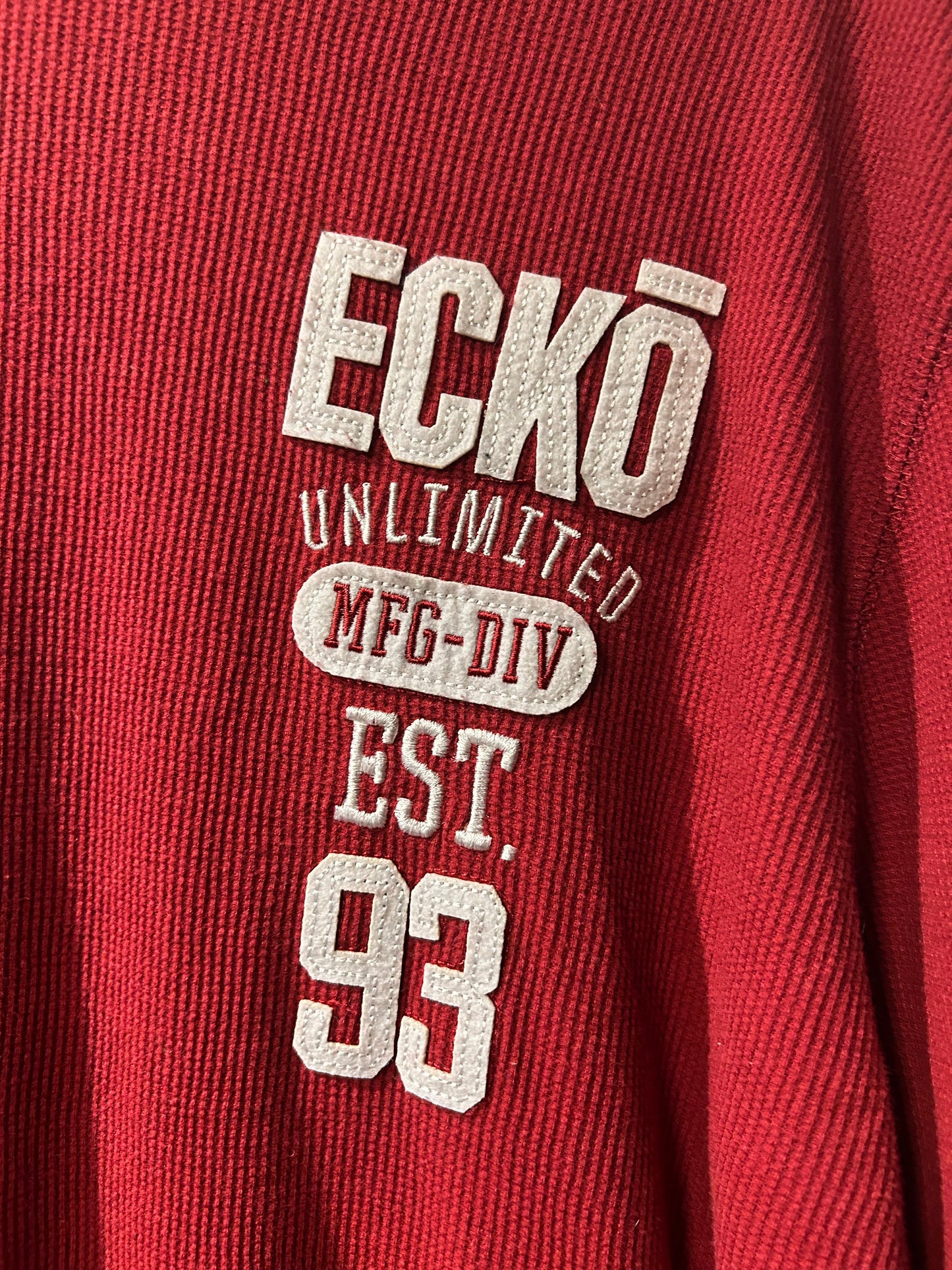 Ecko Red Waffle Long Sleeve XL