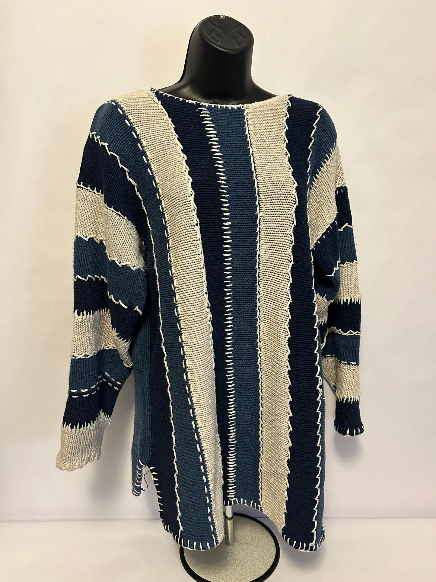 Pasta Blue & White Sweater M