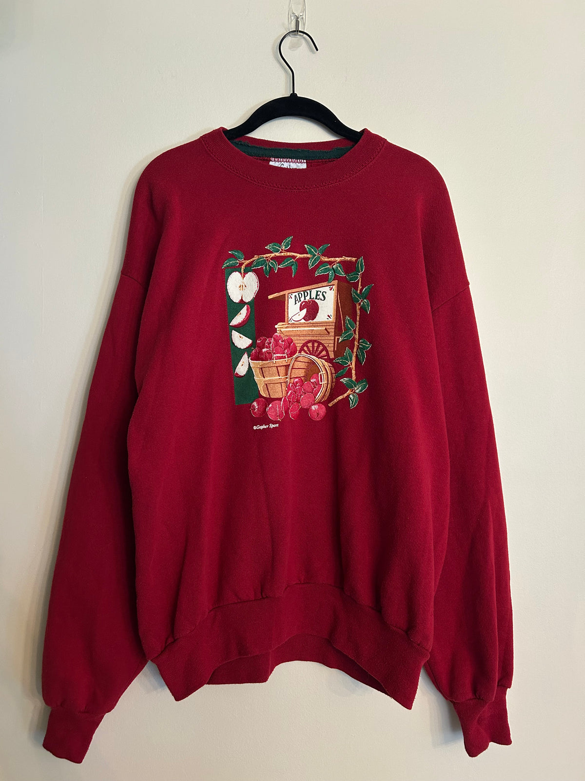 Vintage 90s Gopher Sport Apples Sweatshirt L