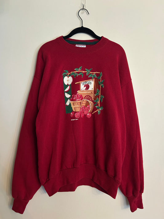 Vintage 90s Gopher Sport Apples Sweatshirt L