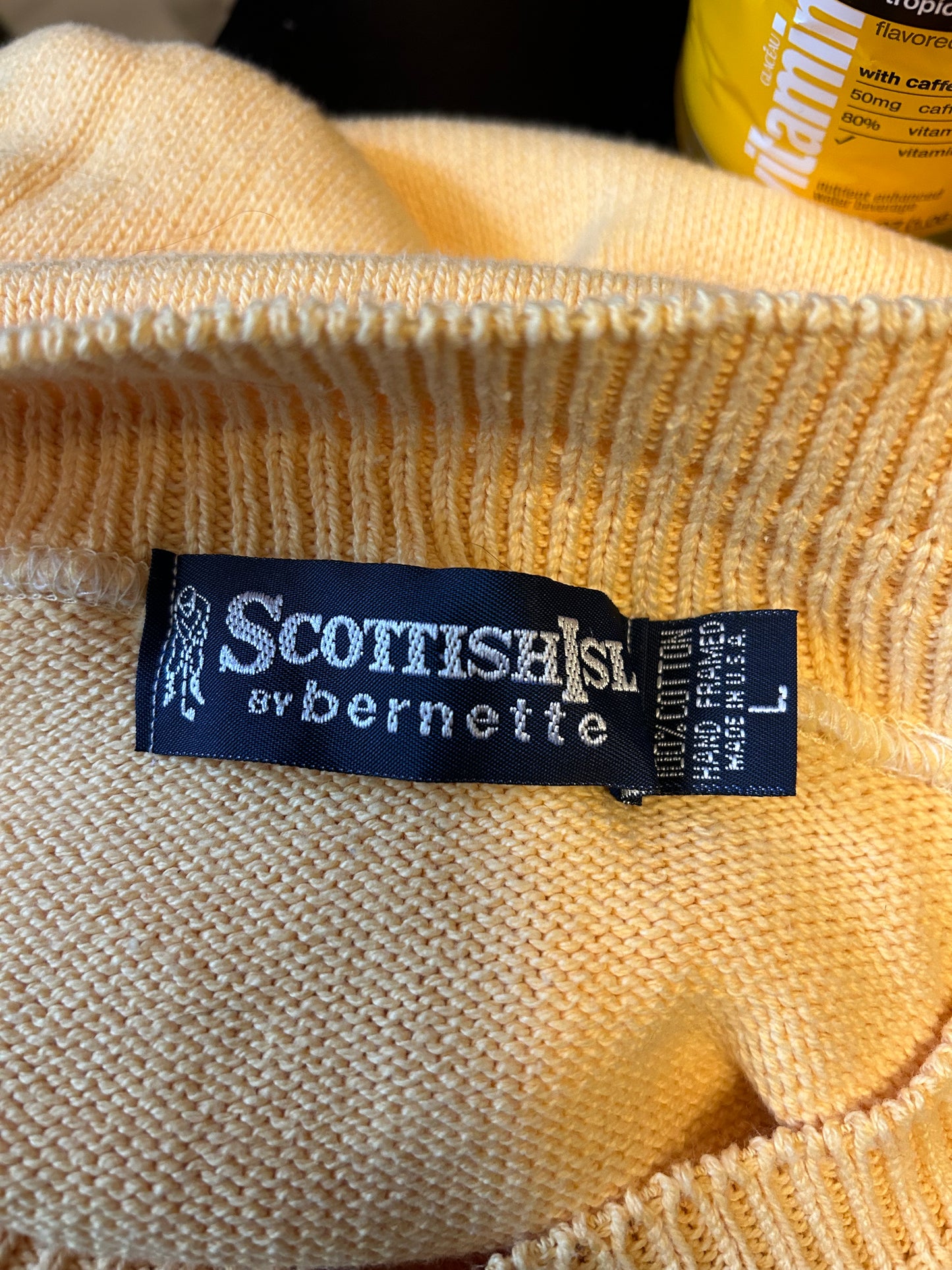 Scottish Isle Yellow Sweater L