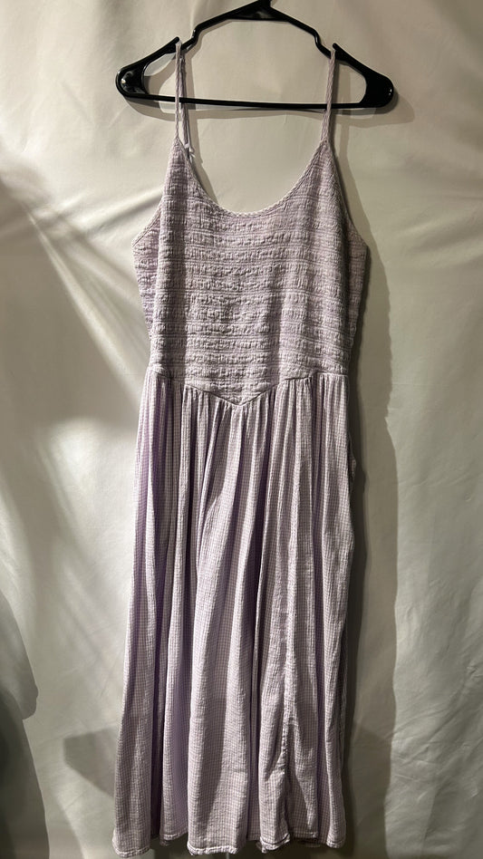 Aerie Purple Gingham Maxi Dress XL