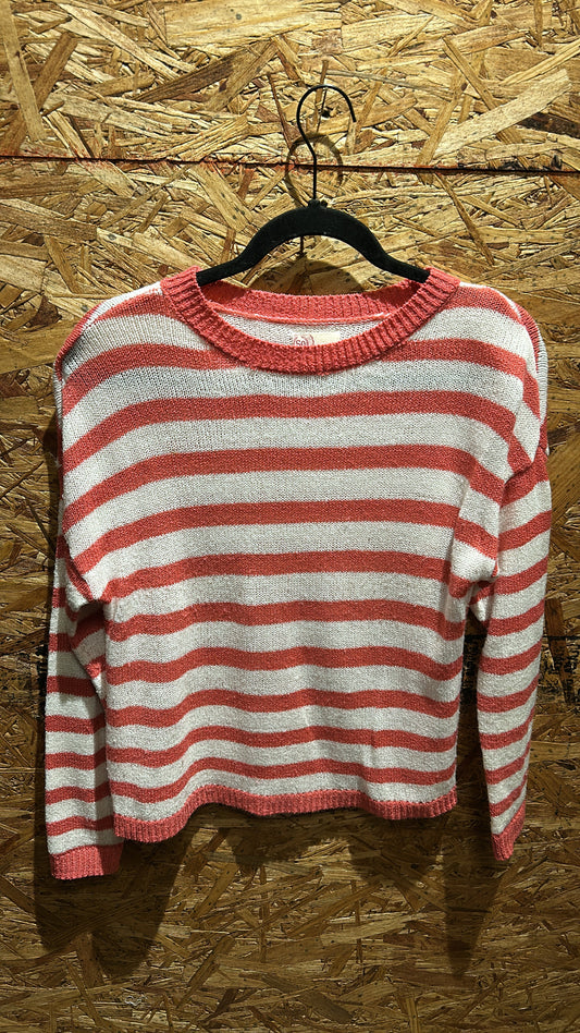 SO Pink Striped Sweater S