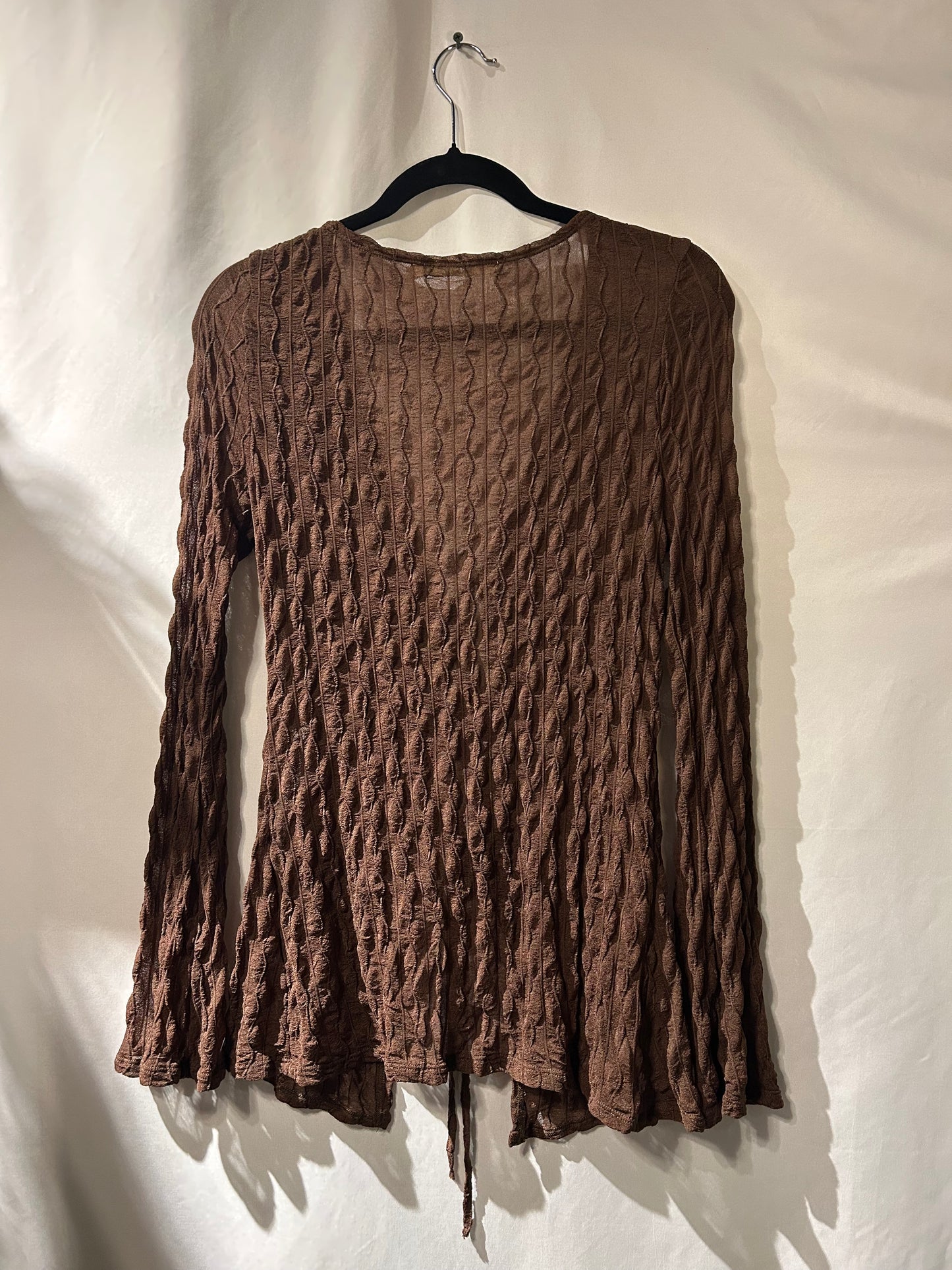 Liberty Love Brown Tie Top XL