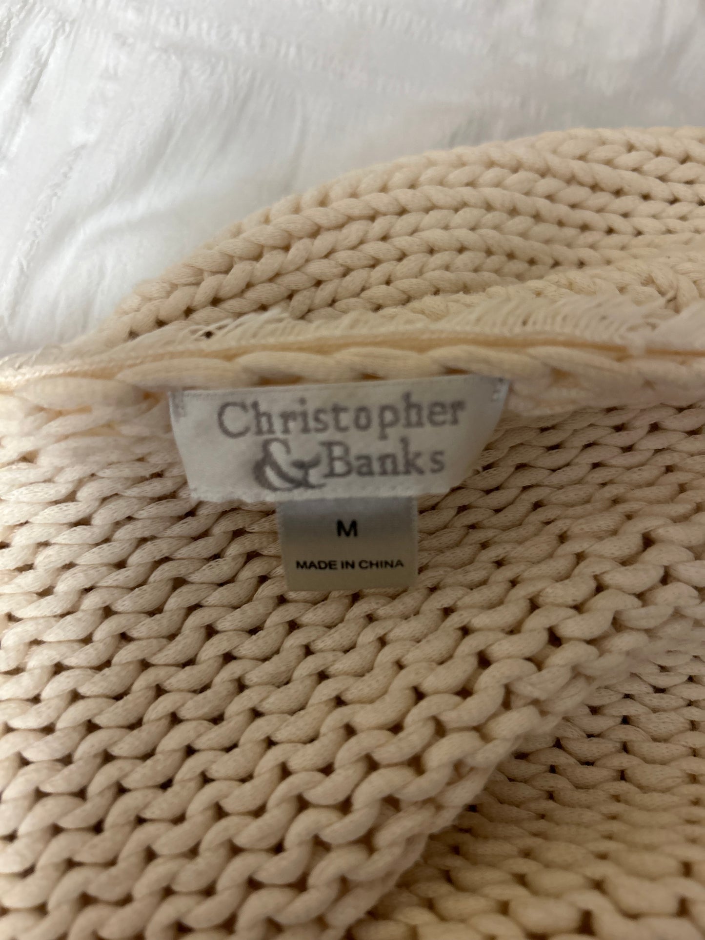 Christopher&Banks Cream Sweater M