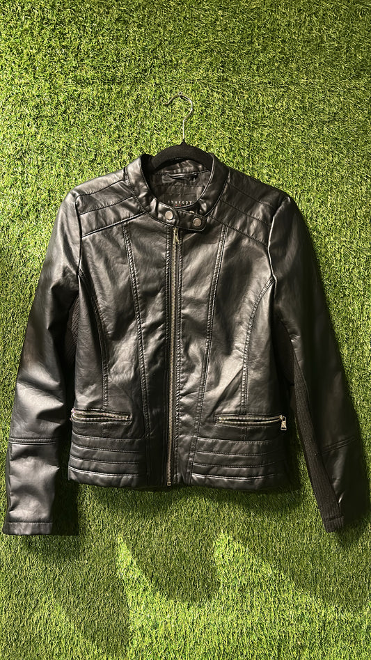 Therapy Black Leather Jacket L