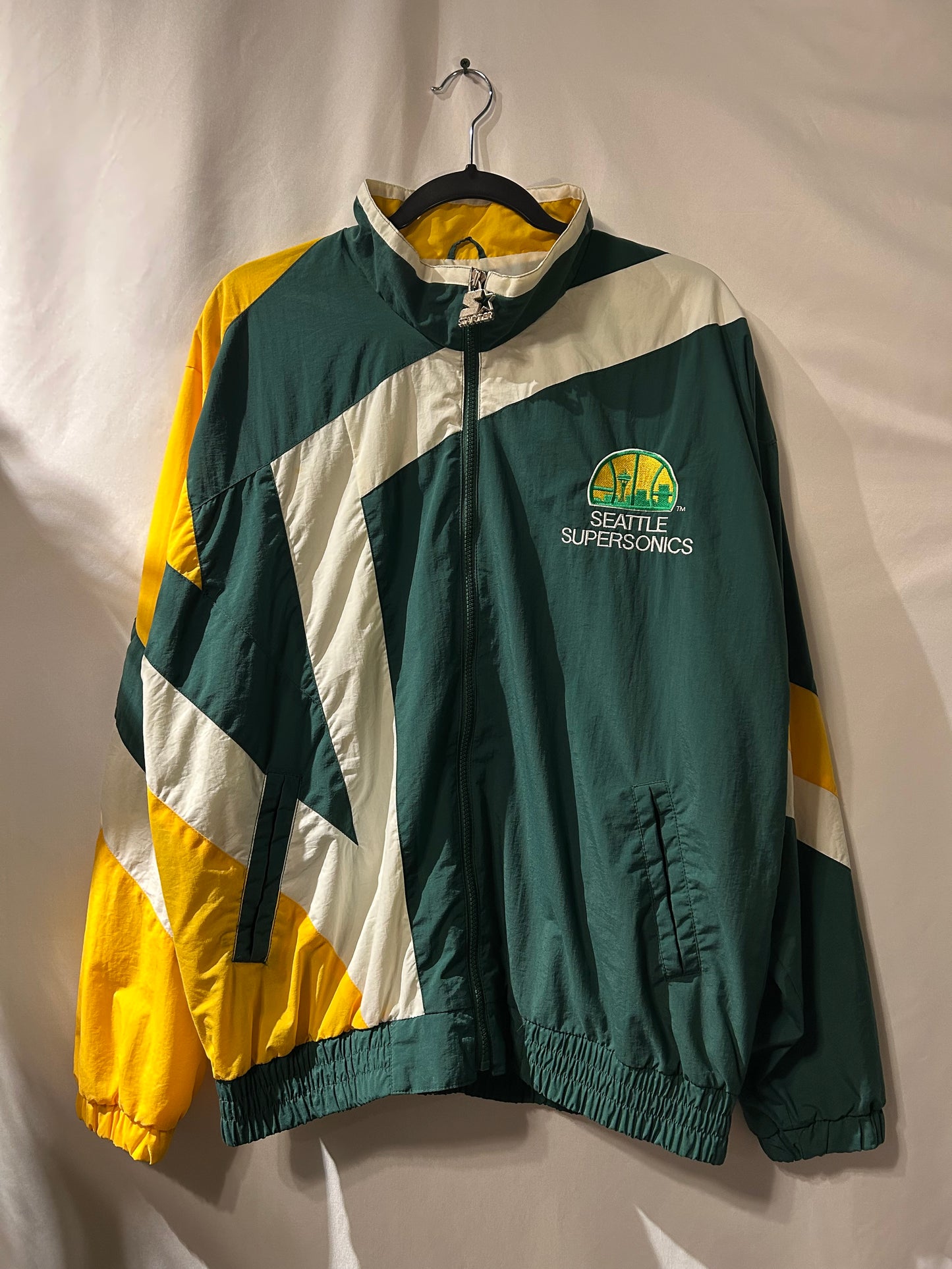 1990s Starter Seattle SuperSonics  NBA Windbreaker Jacket M
