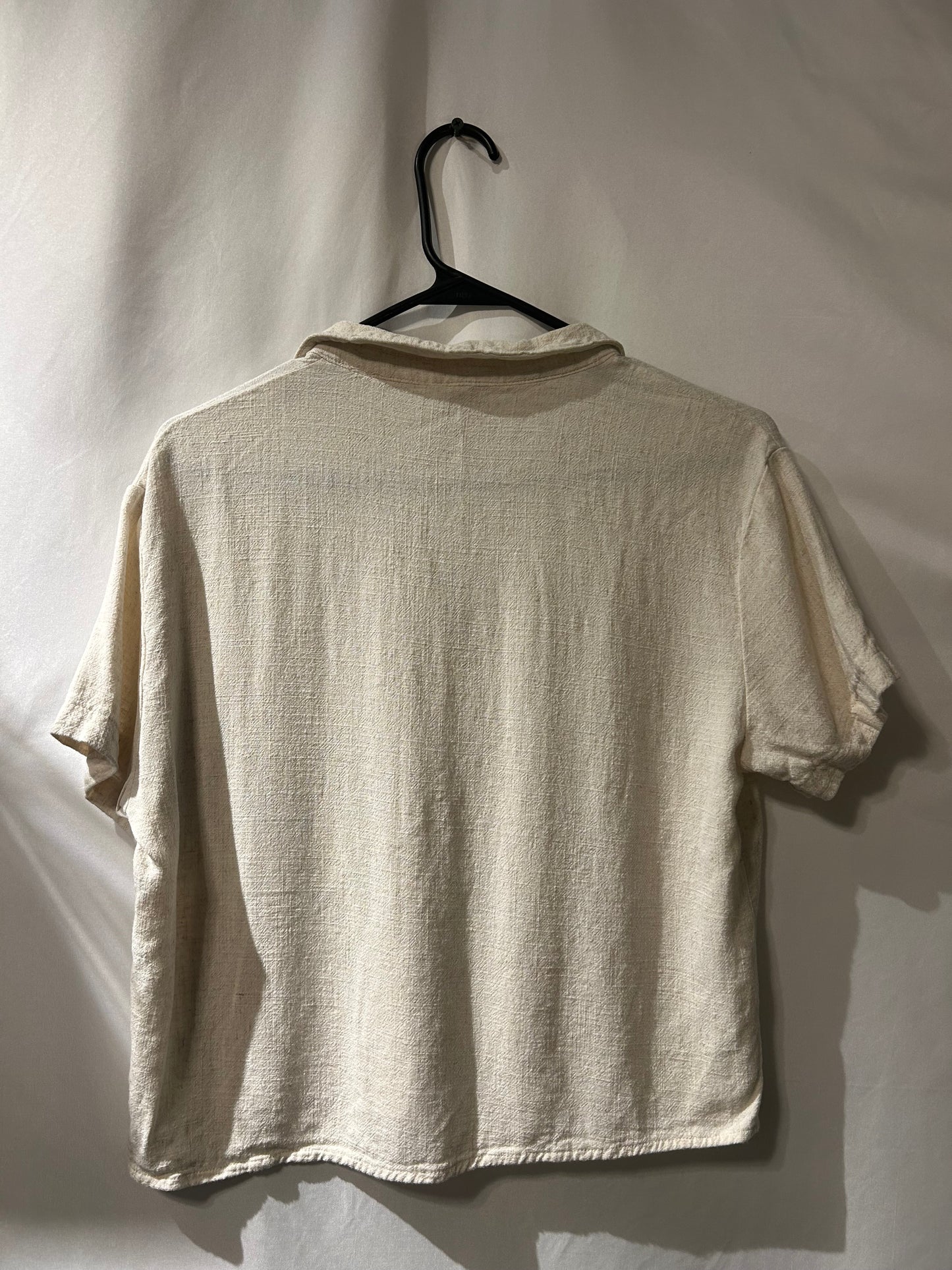Love Notes Cream Linen Top M