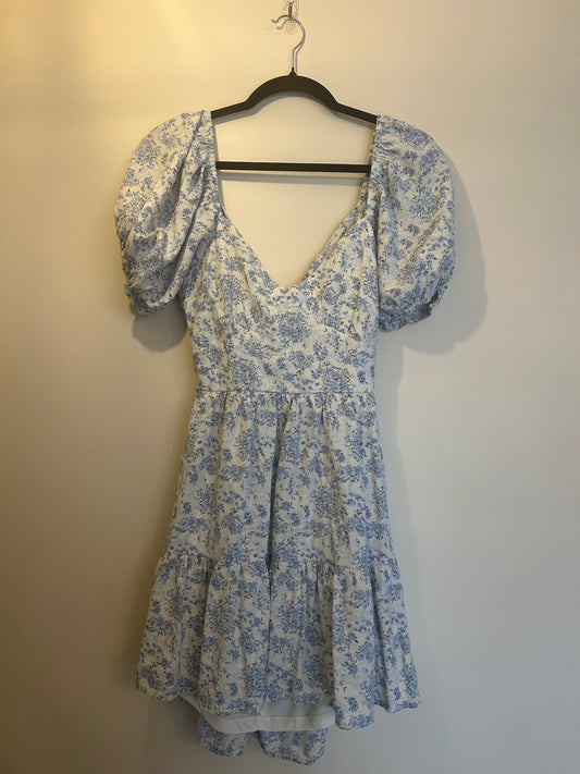Altar’d State Blue and White Floral Dress M