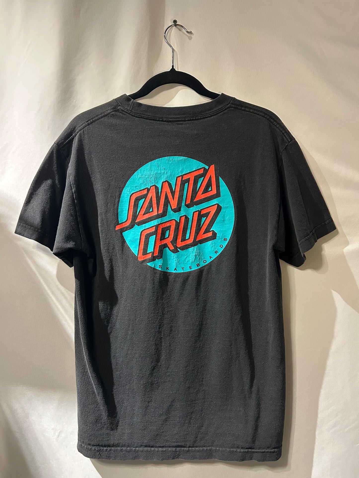 Santa Cruz Black Skater T-Shirt L