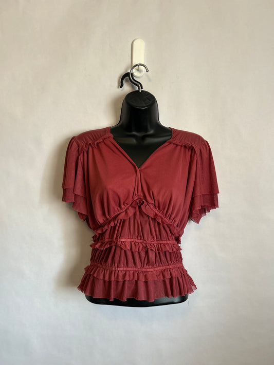 Willow Root Ruffle Shirt M