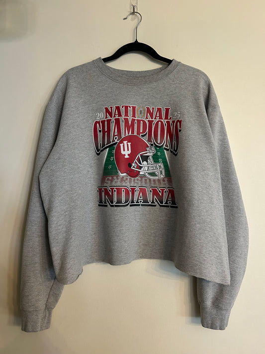 IU 2025 National Champs Cropped Sweatshirt XL