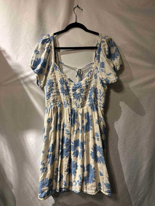 American Eagle Blue & White Floral Dress XL