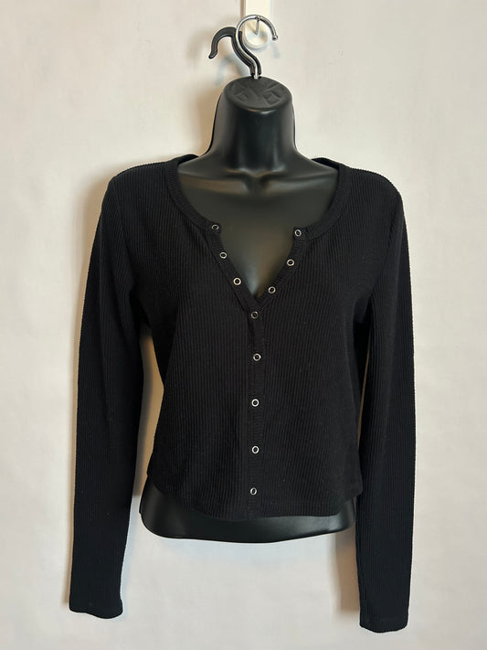 Me to We Black Button Up Long Sleeve M