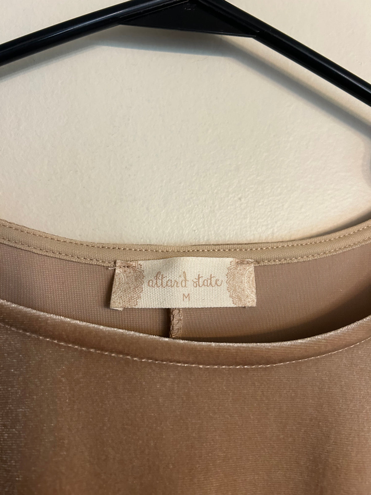 Altar’d State Velvet Gold Top M