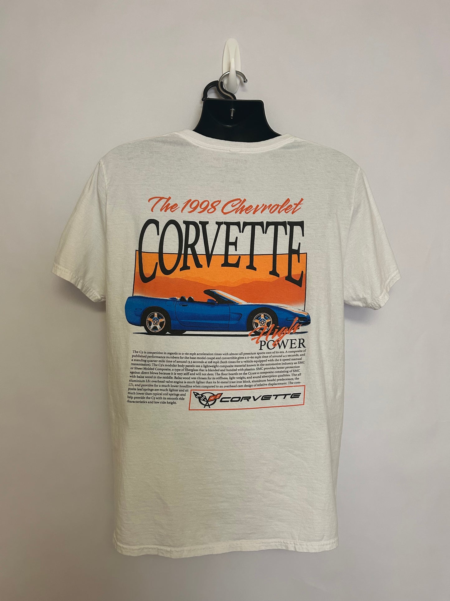 Corvette White T-Shirt L