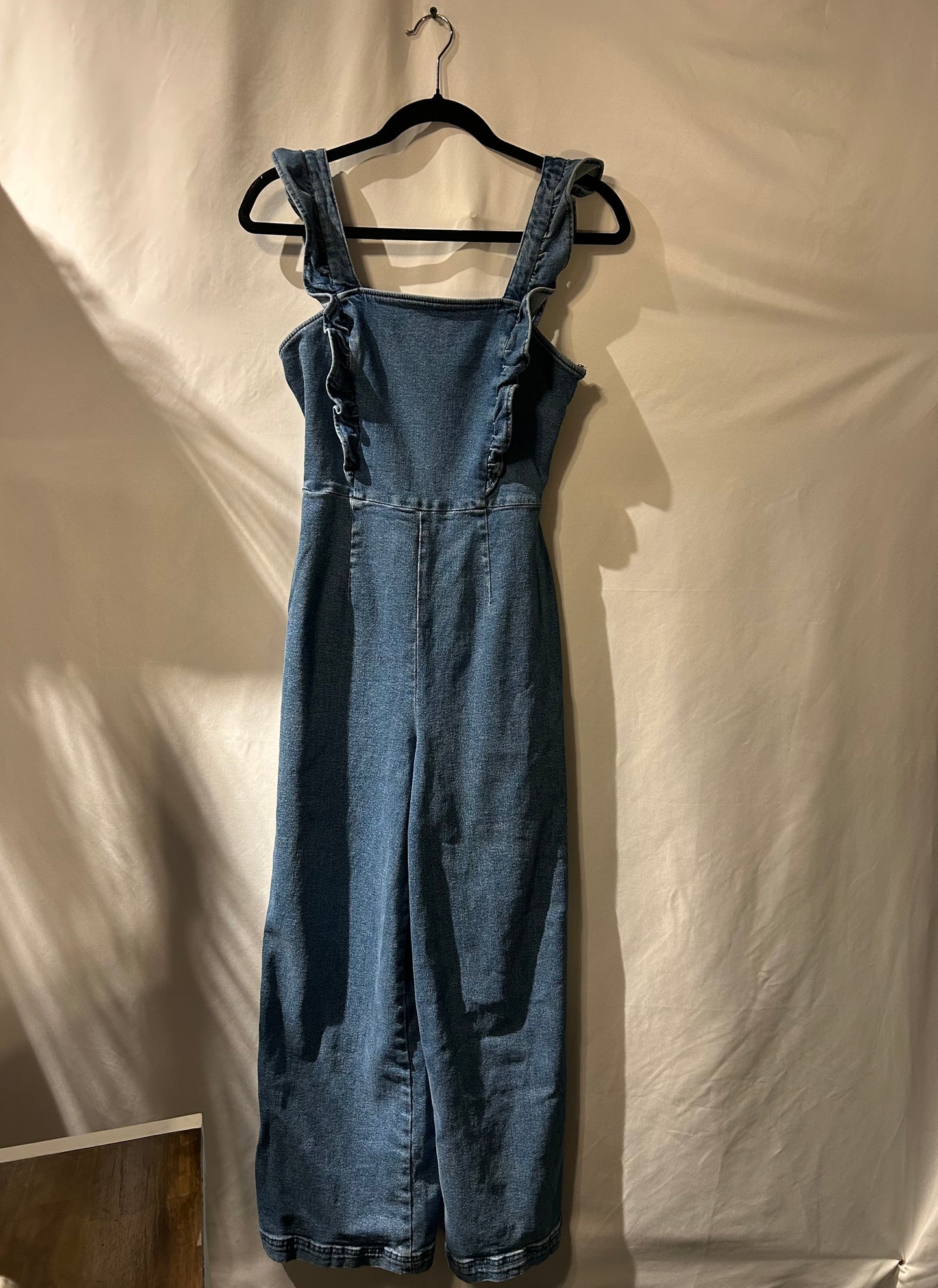 BDG Ruffle Denim Jumpsuit S