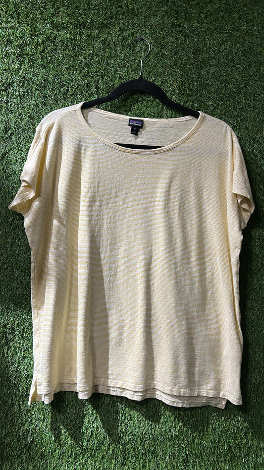 Patagonia Yellow & White T-Shirt M