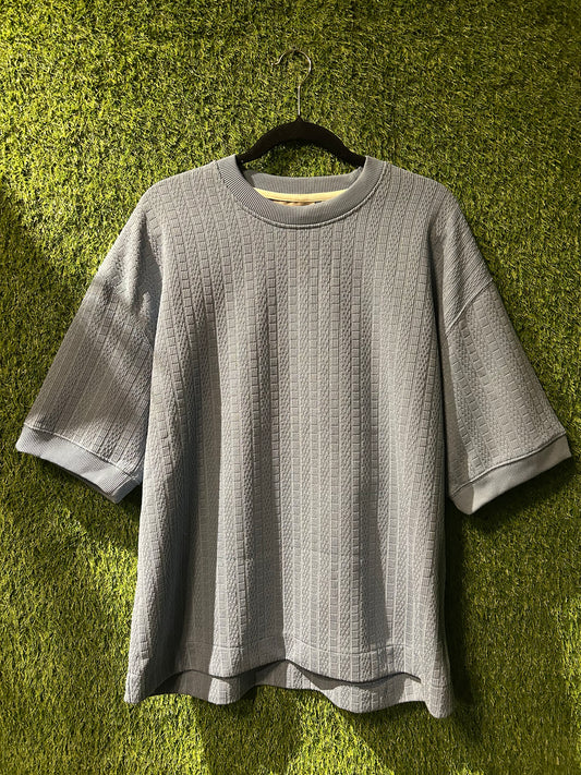 Amongst Others Blue Textured T-Shirt L