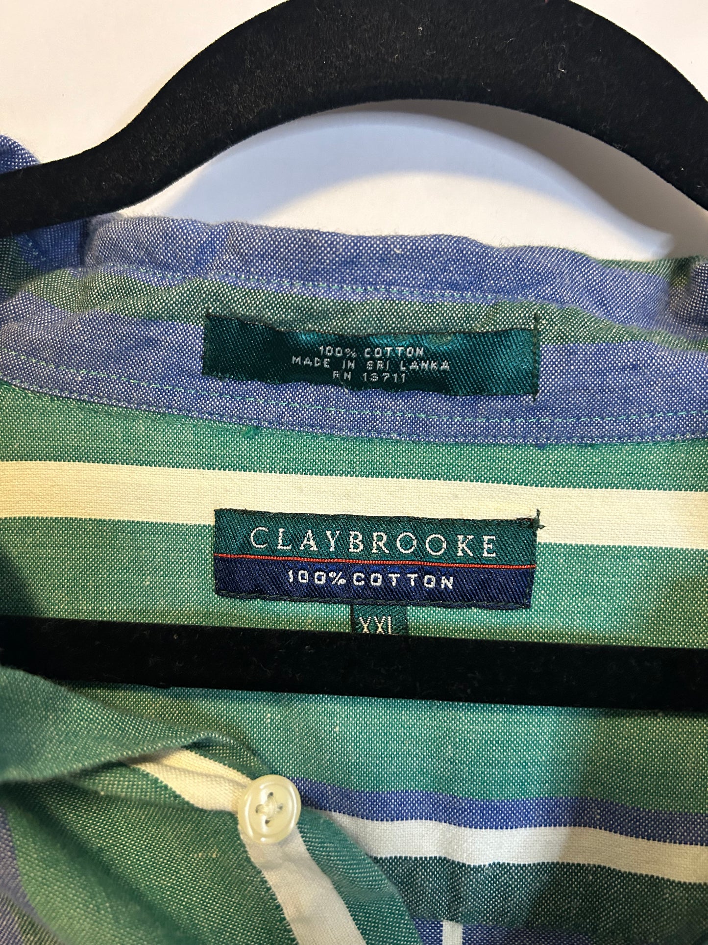 Claybrooke Green Button Up XXL