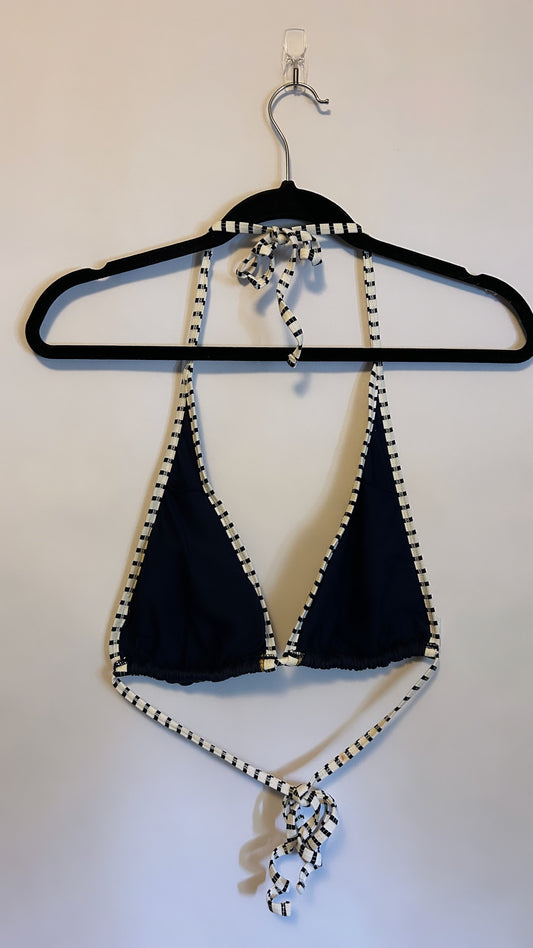 Blue, White, & Gold Bikini Top M