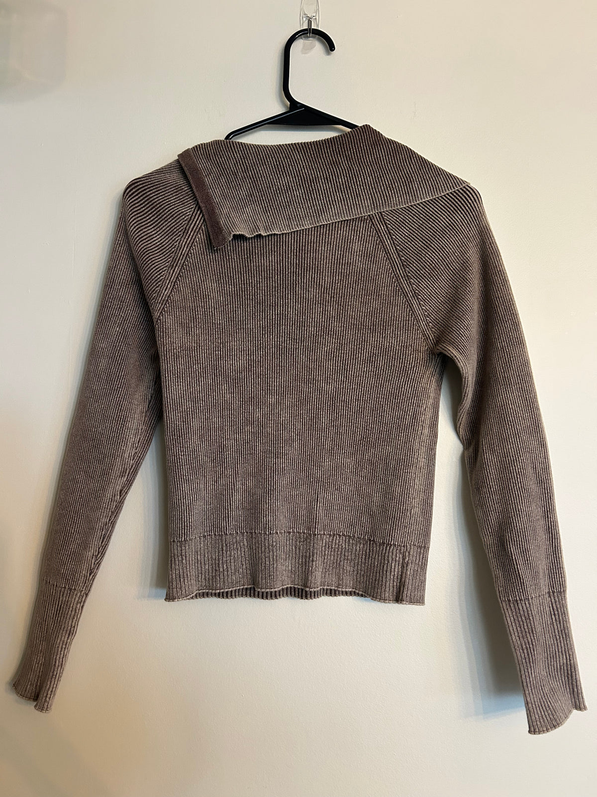 Index Basics Ribbed Grey Zip Up L