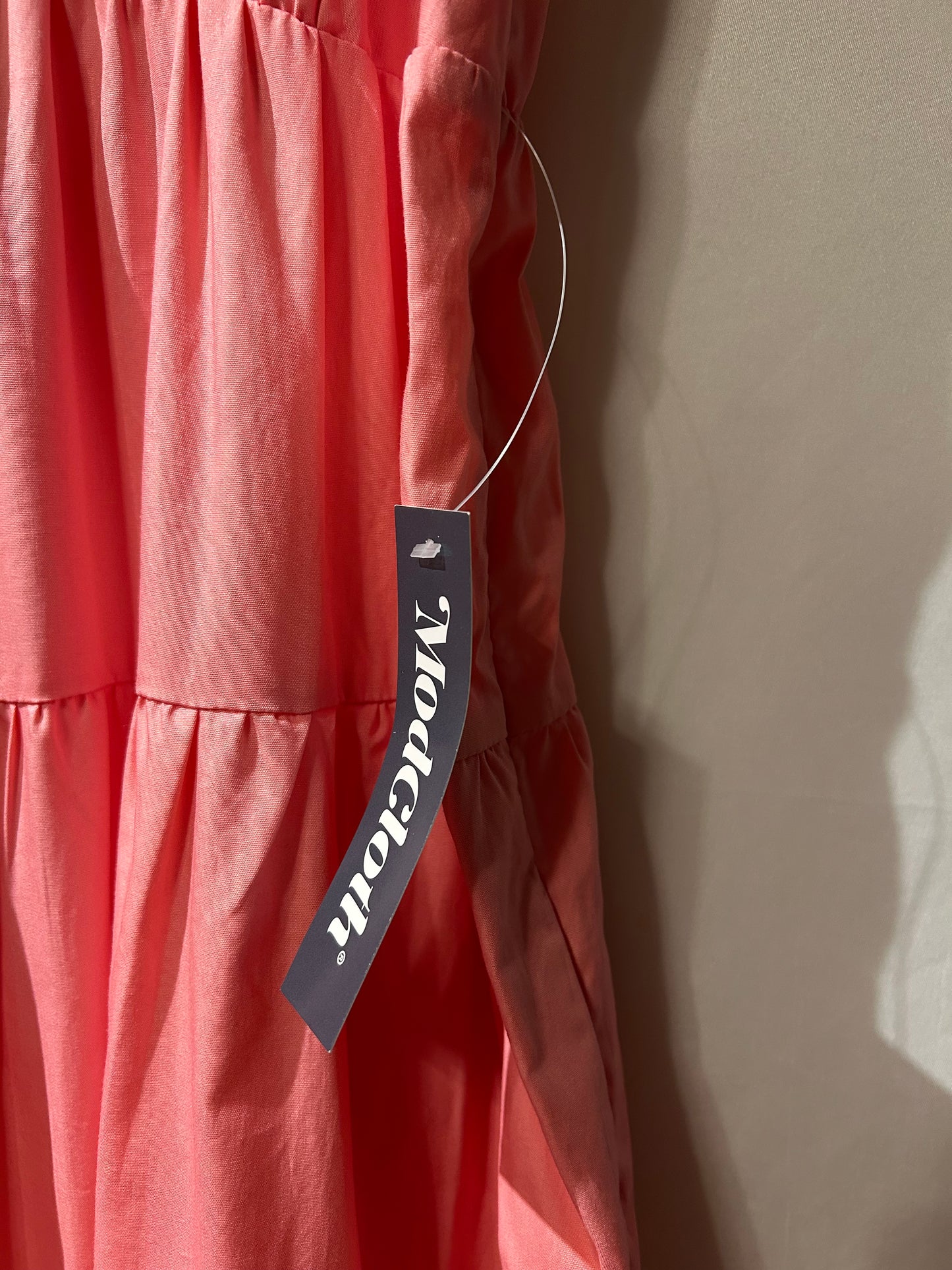 Mod Cloth Notes of Grace Ruffle Sleeve Tiered Pink Maxi Dress M (Retail $99)