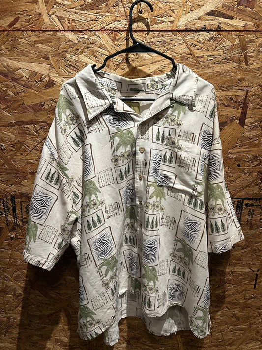 Joe Marlin Tropical Button Up 3X