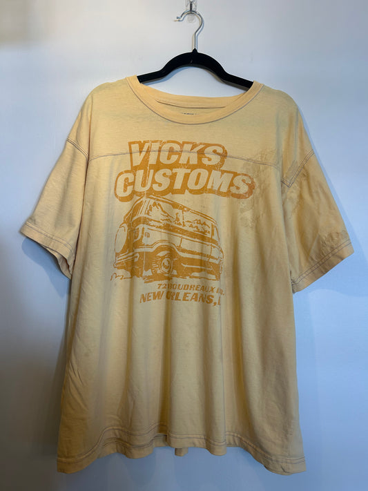 Vick’s Customs Yellow T-Shirt 2X