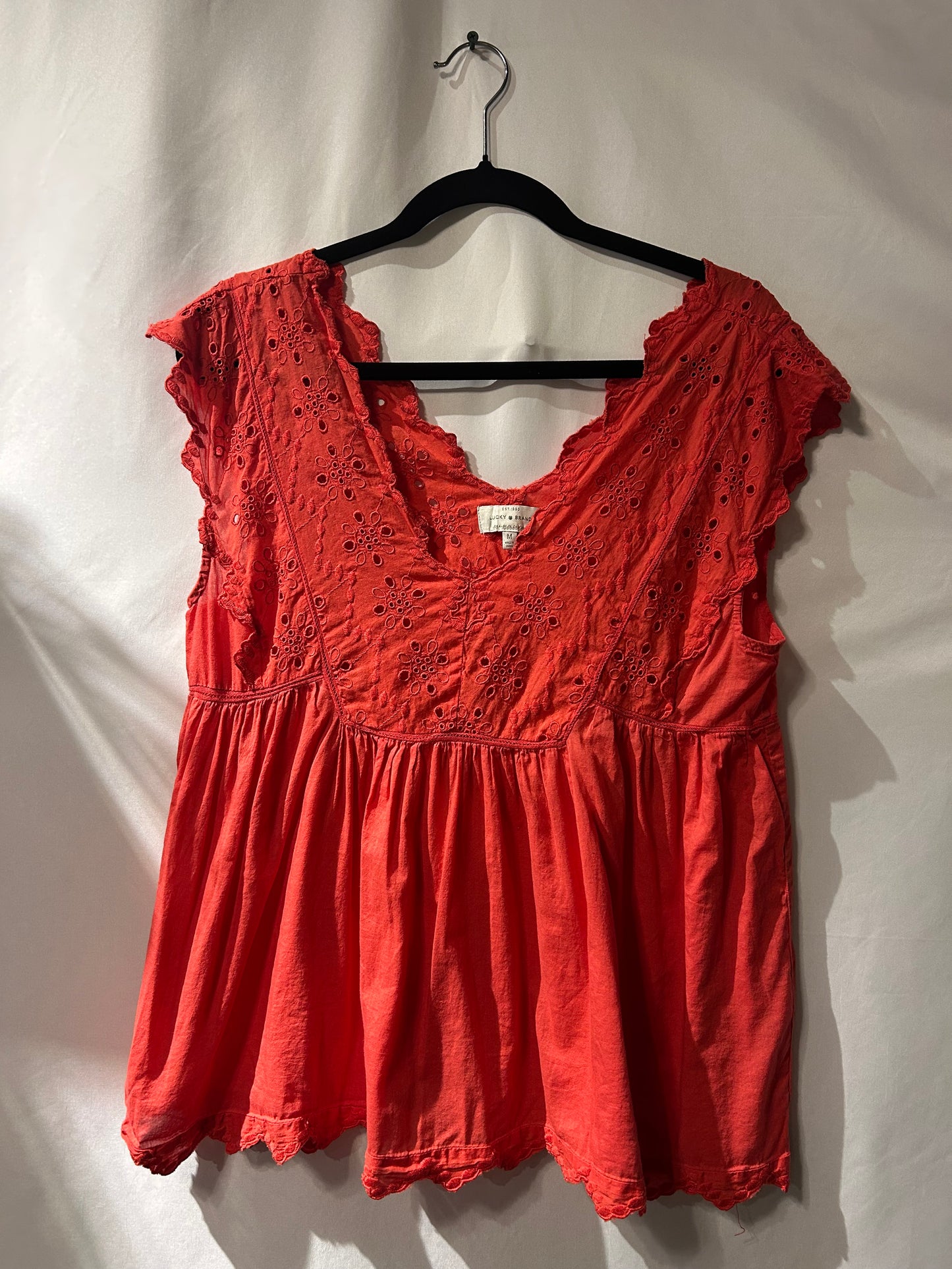 Lucky Brand Baby Doll Coral Tank M