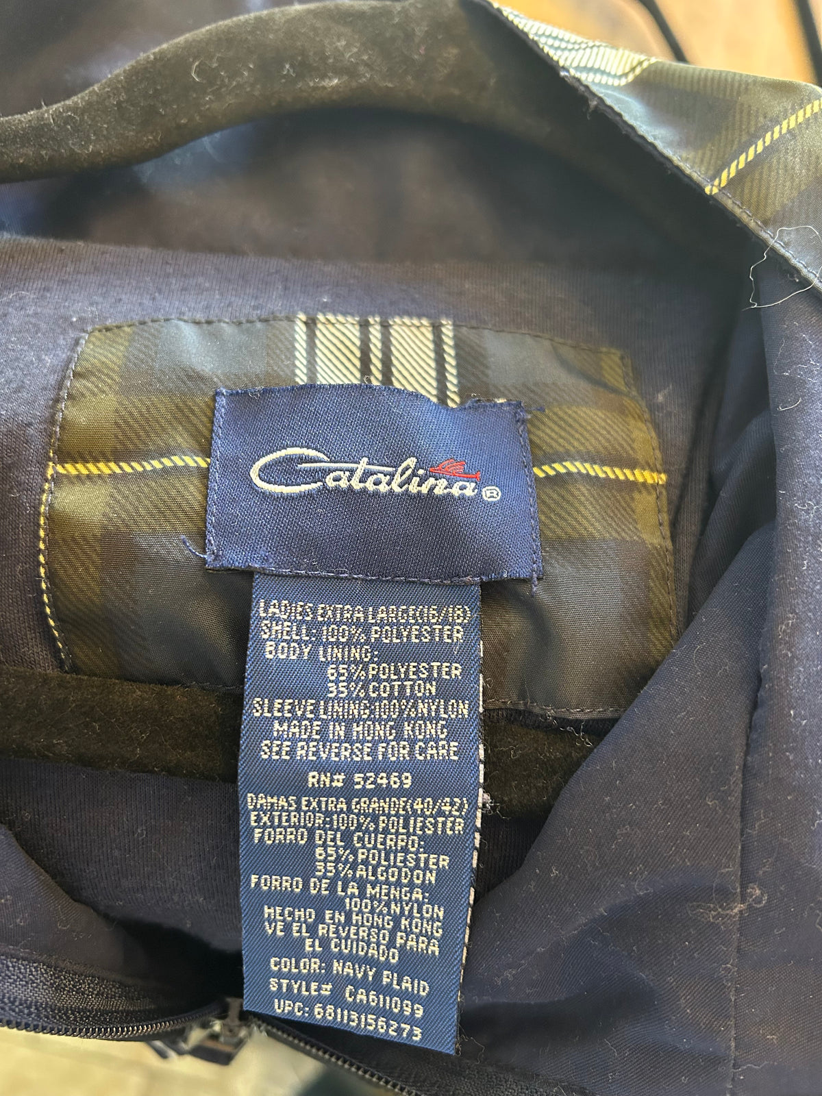 Vintage Catalina Plaid Windbreaker Jacket XL