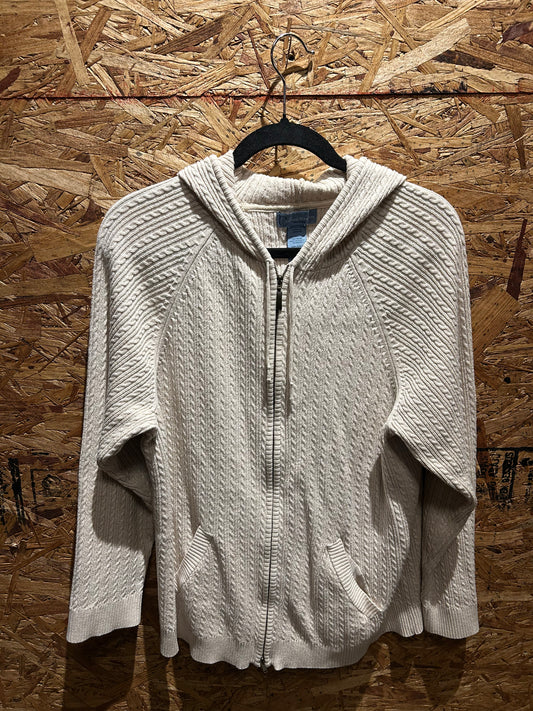Classic Elements Cable Knit Zip Up Jacket XL