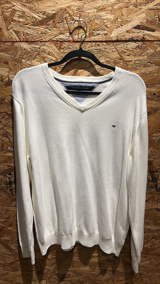Tommy Hilfiger White Sweater XL