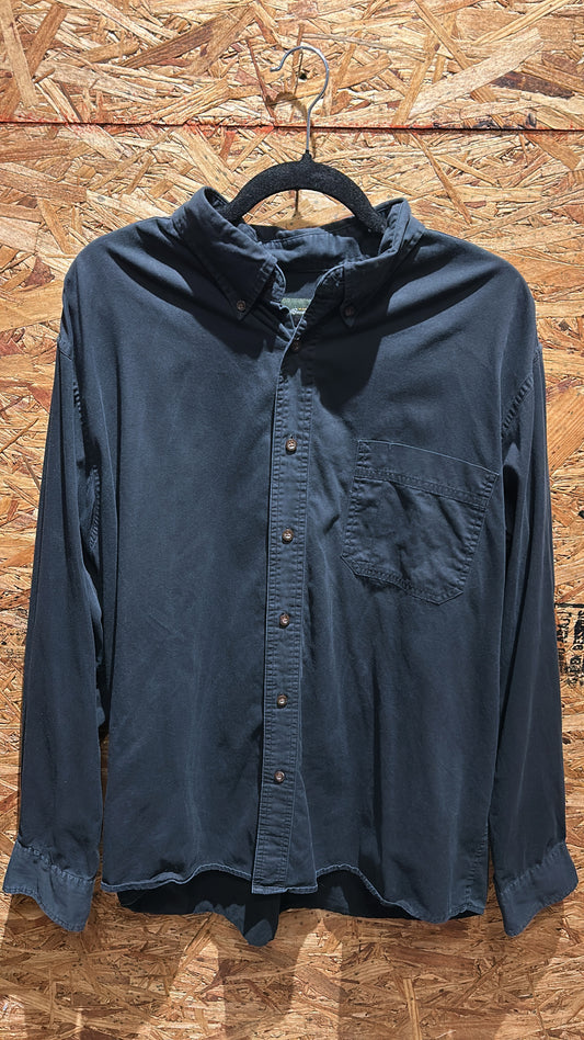 Eddie Bauer Black Button Up XL
