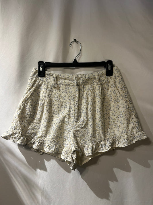 Altar'd State Eyelet Floral Ruffle Shorts S