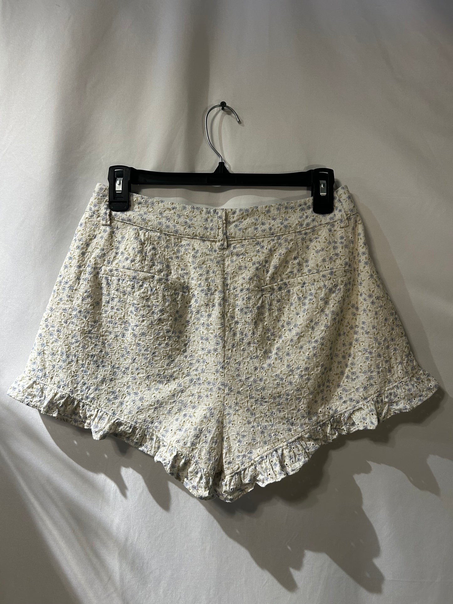 Altar'd State Eyelet Floral Ruffle Shorts S