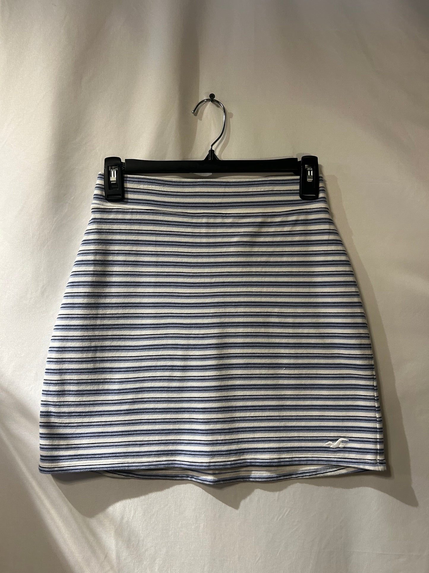 Hollister High Rise Blue & White Skirt XS