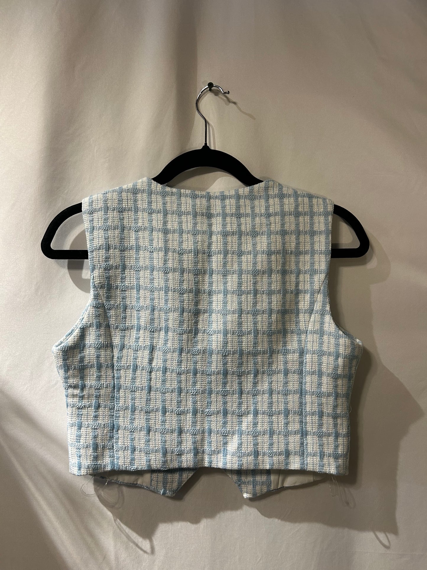 Altar'd State Tweed Plaid Vest & Shorts Set S