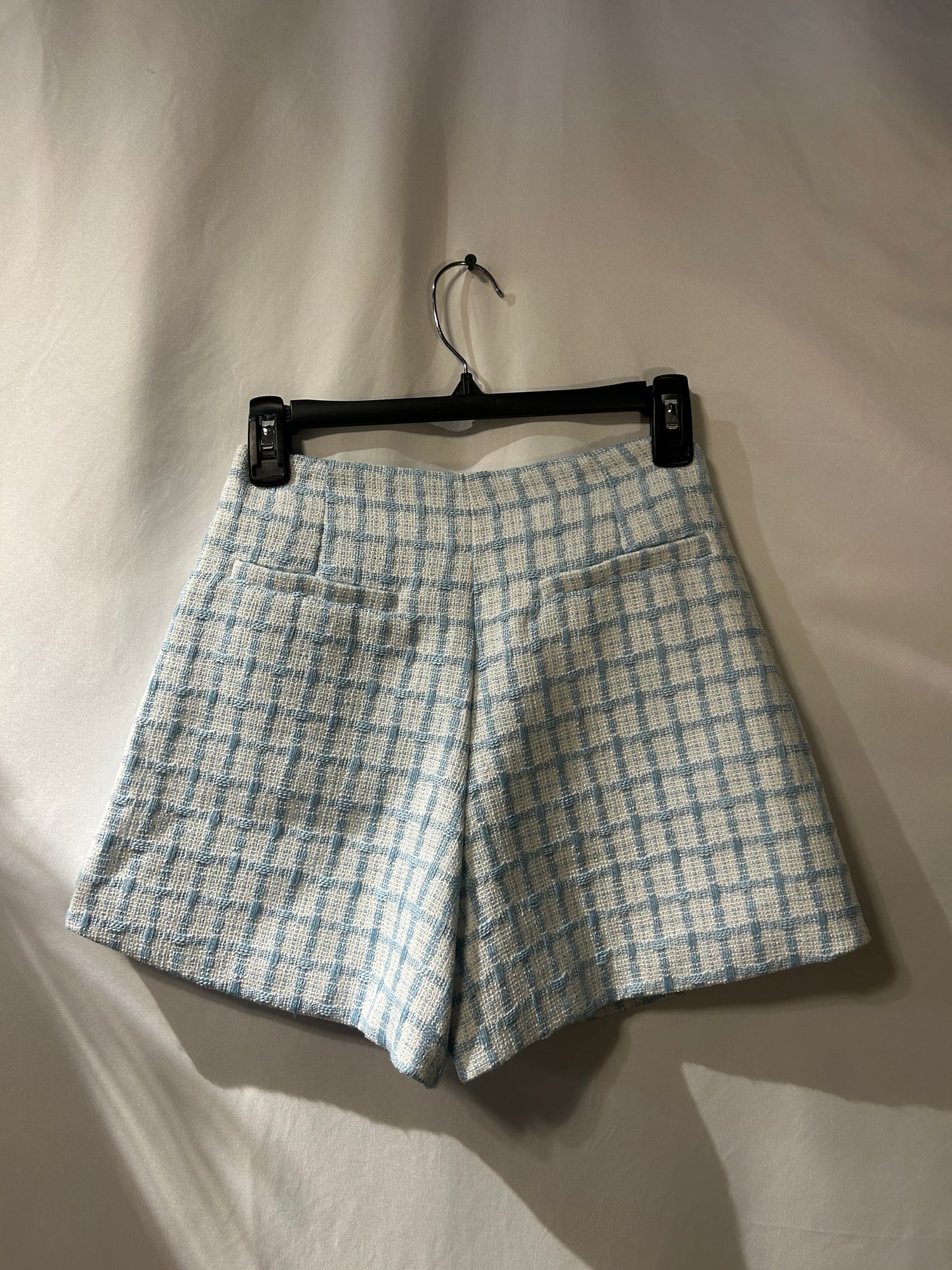 Altar'd State Tweed Plaid Vest & Shorts Set S