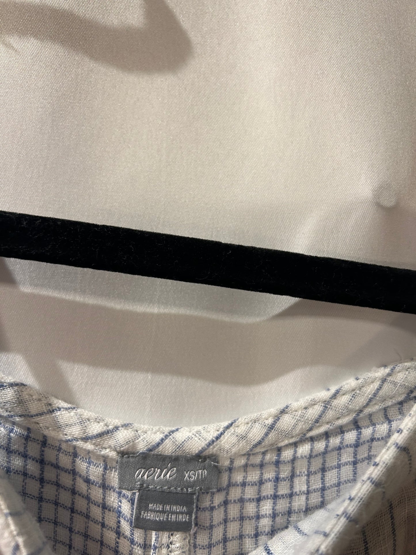 Aerie Lightweight Striped Overalls XS